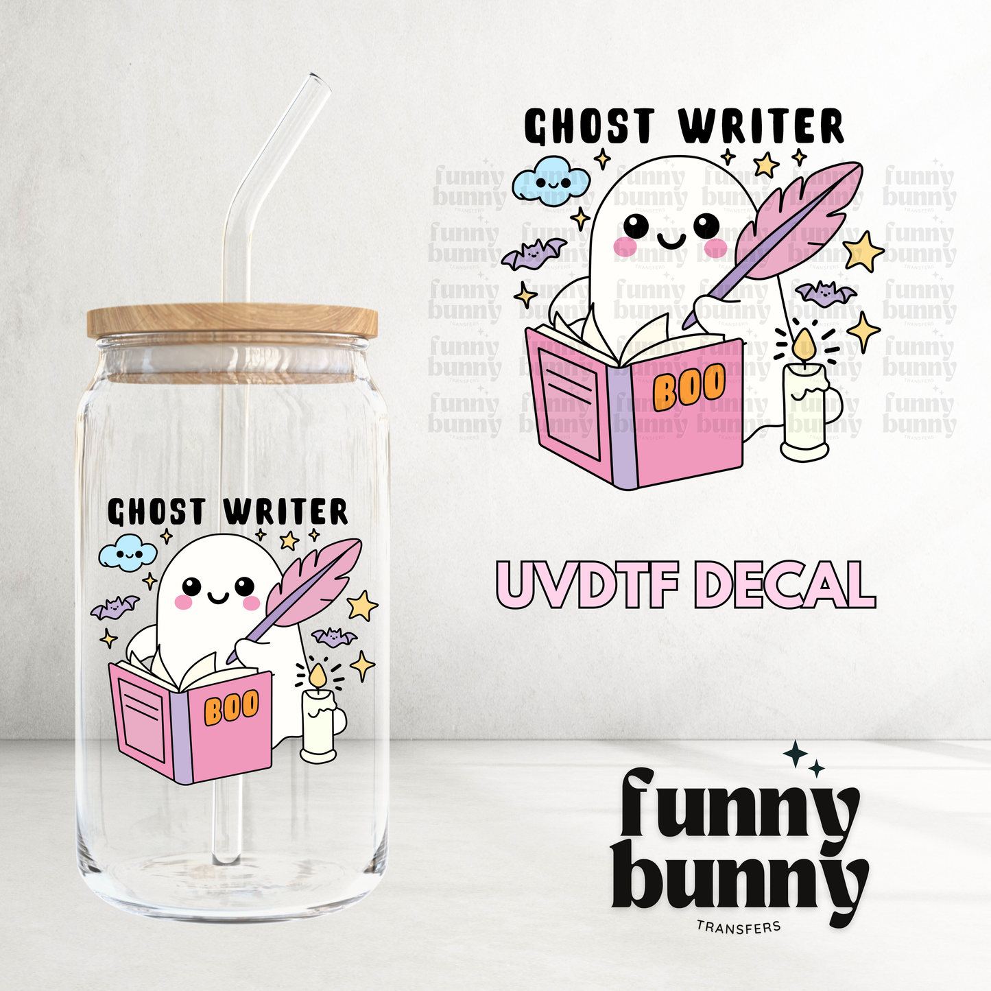 Ghost Writer Boo - UVDTF Decal