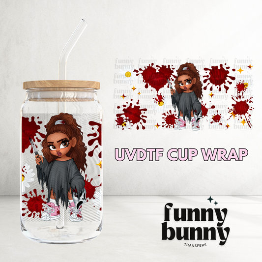 Ghostface Cutie - 16oz UVDTF Cup Wrap