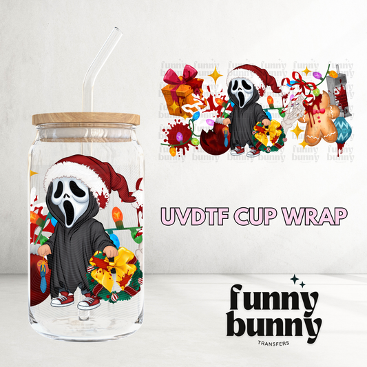 Ghostface Xmas - 16oz UVDTF Cup Wrap