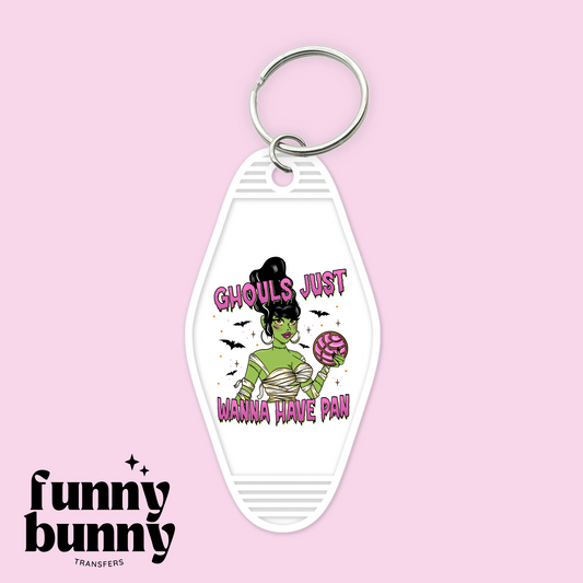 Ghouls Just Wanna Have Pan - Motel Keychain