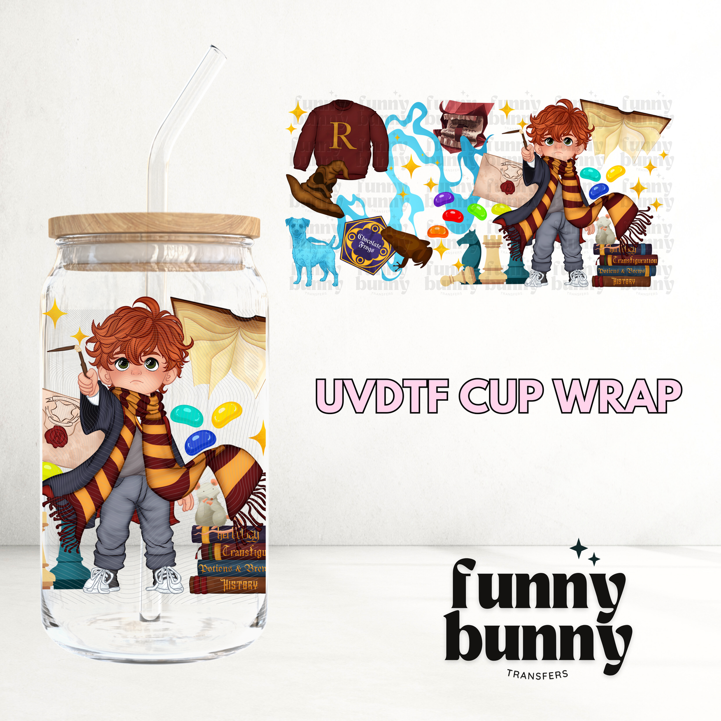 Ginger Wiz - 16oz UVDTF Cup Wrap