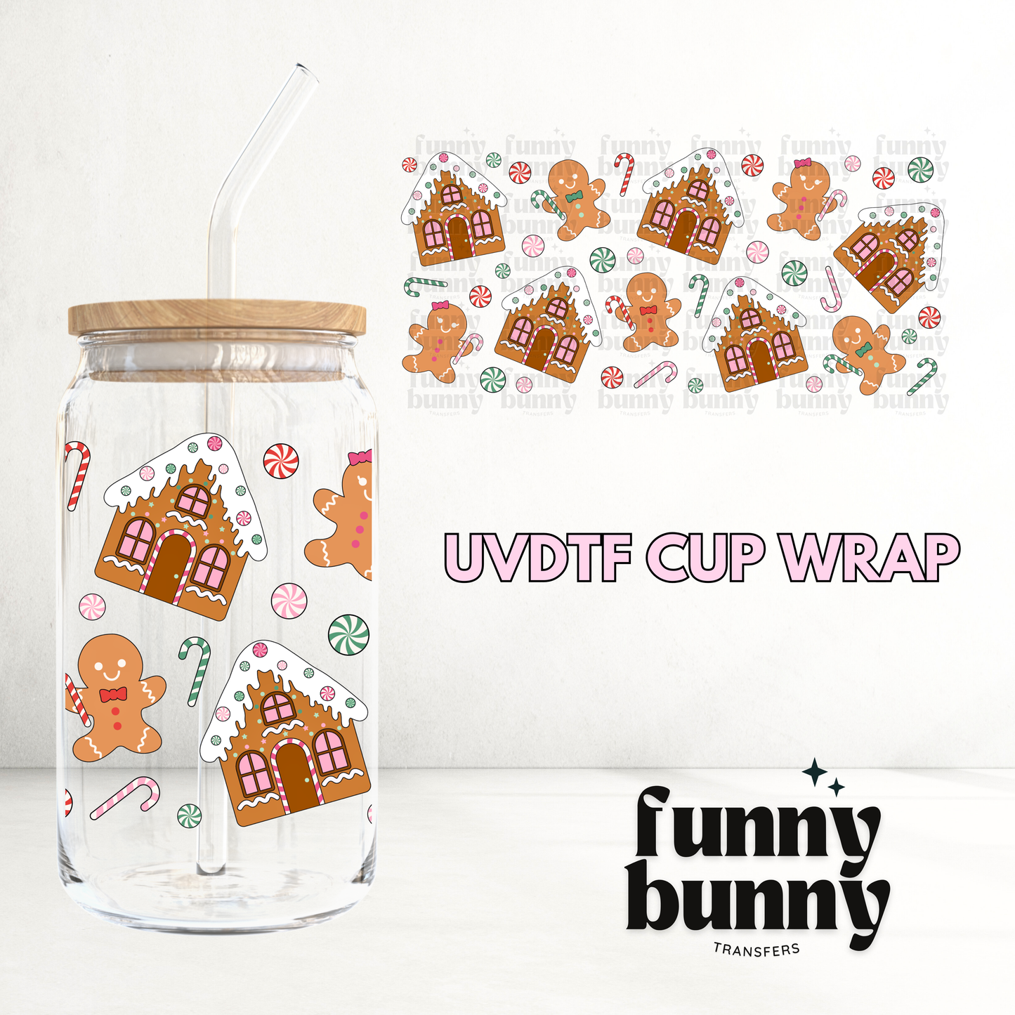 Gingerbread Baking Co. - 16oz UVDTF Cup Wrap