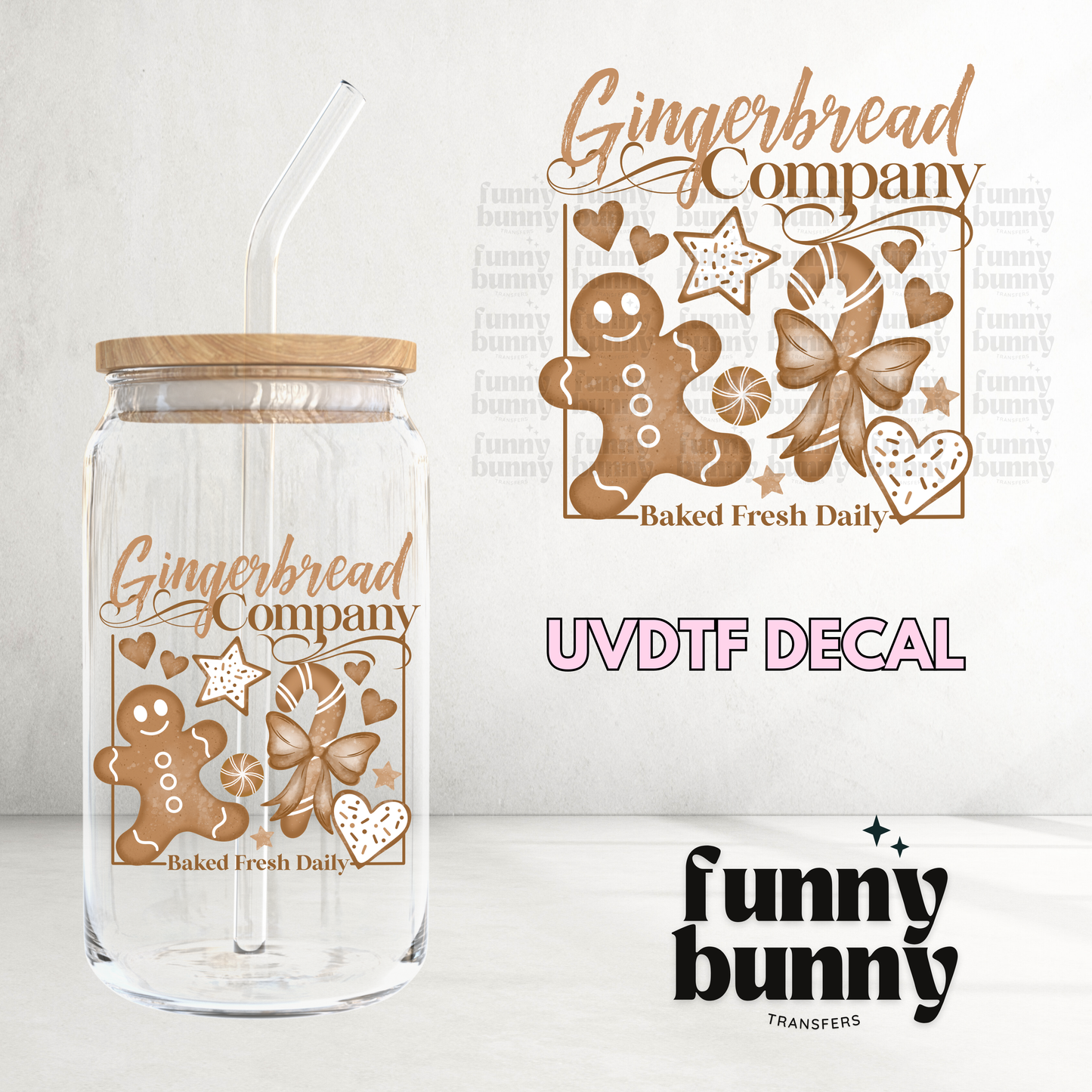 Gingerbread Company - UVDTF Decal