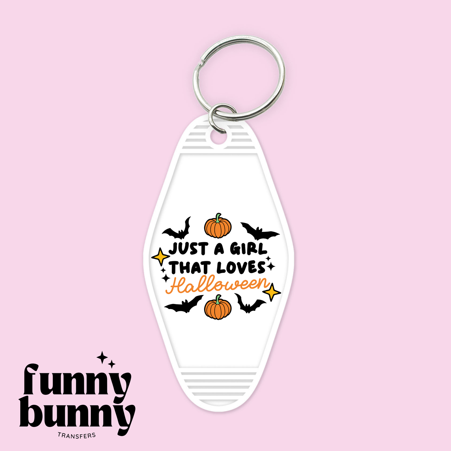 Girl Loves Halloween - Motel Keychain