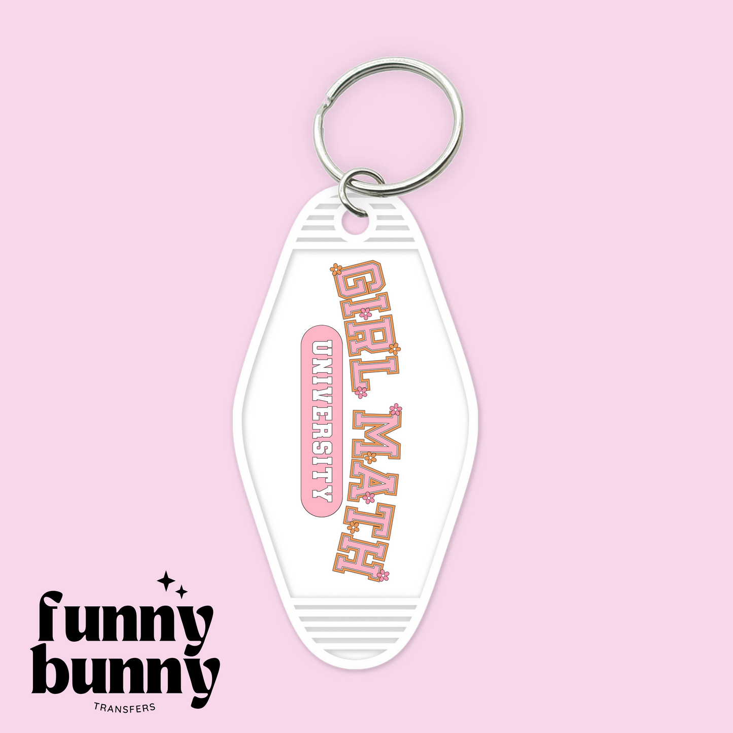 Girls Math University  - Motel Keychain