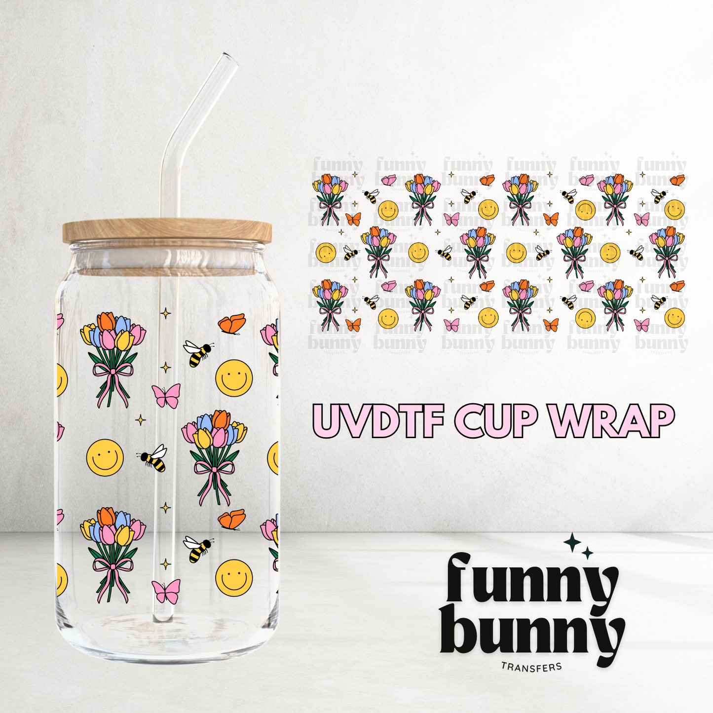 Girls Support Local Markets I - 16oz UVDTF Cup Wrap