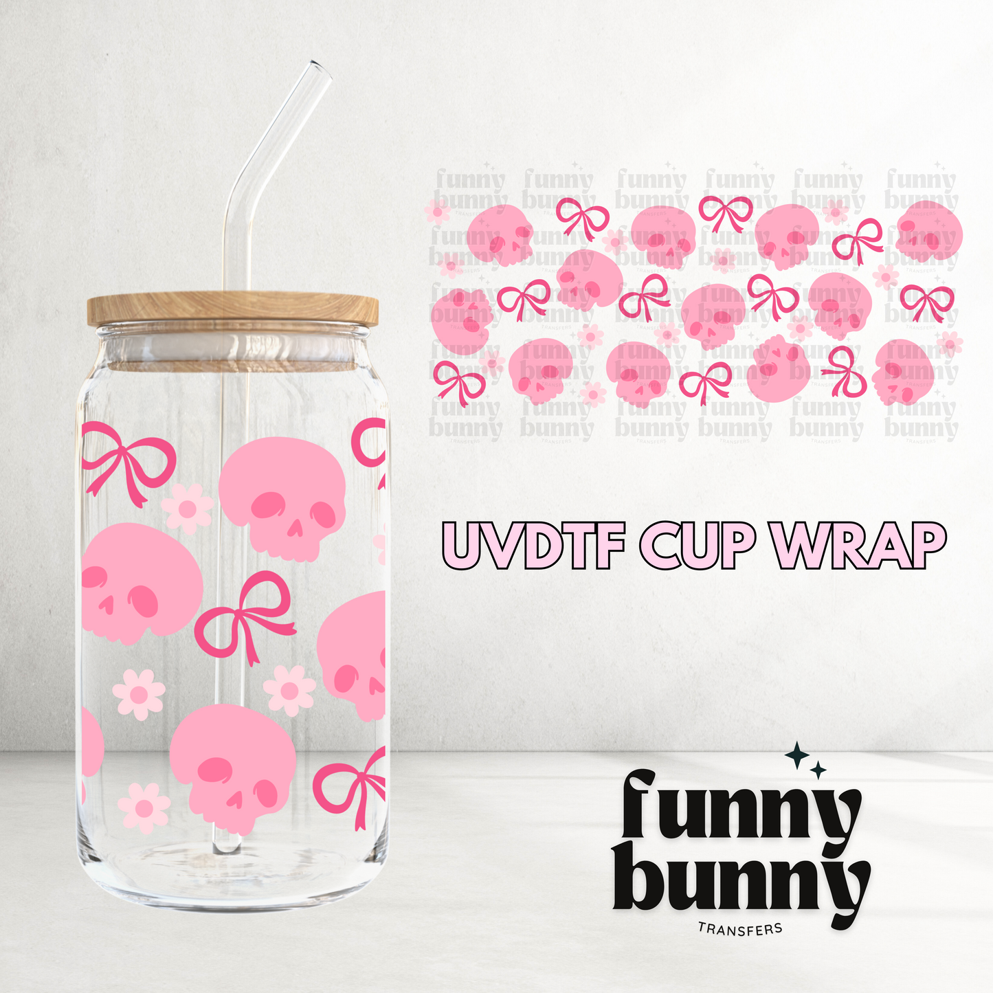 Girly But Deadly -  16oz UVDTF Cup Wrap