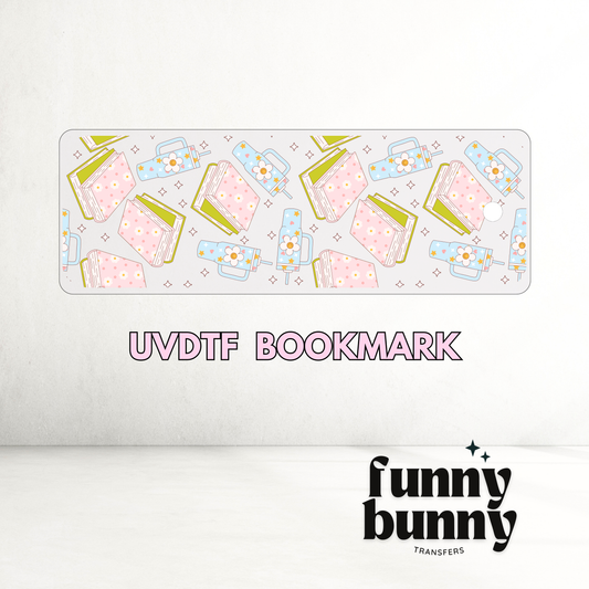 Girly Who Loves Books - UVDTF Bookmark Decal