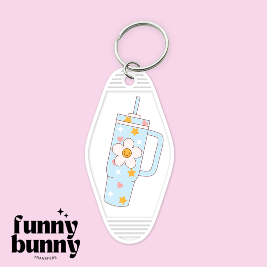 Girly Who Loves Tumblers - Motel Keychain