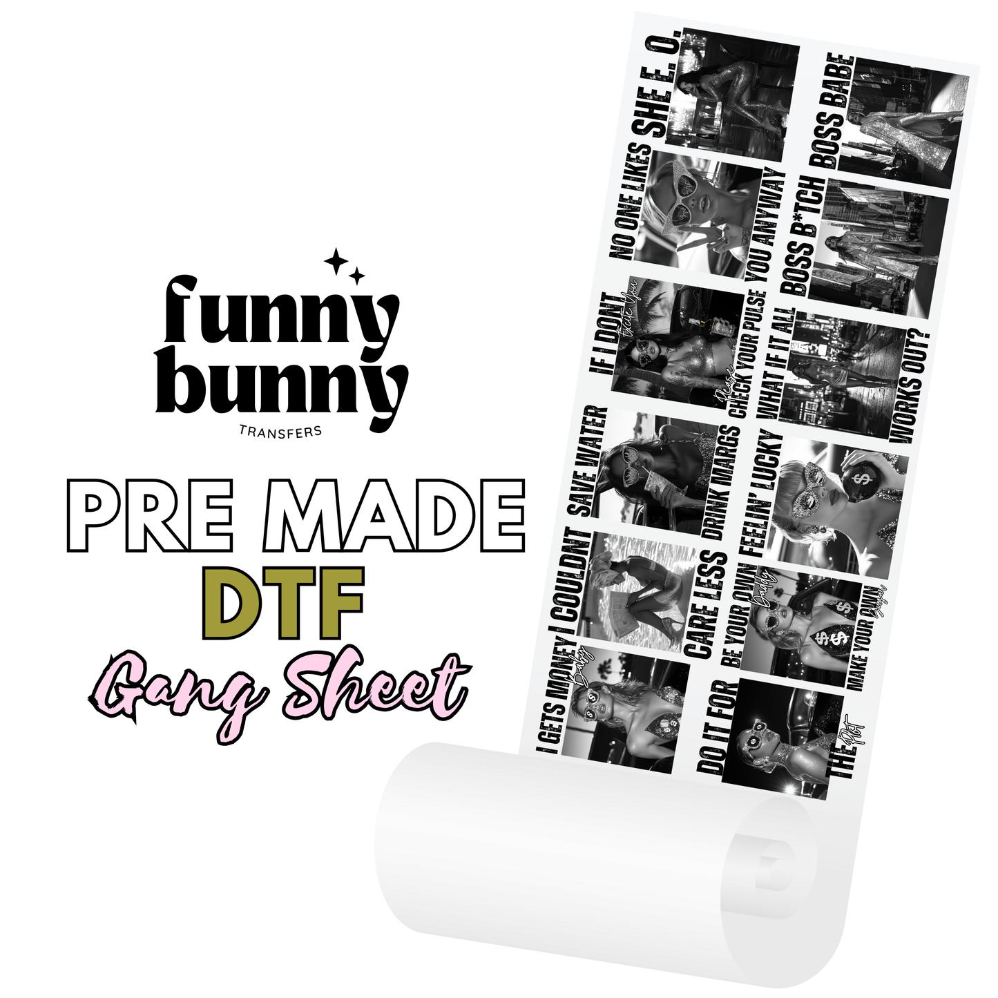 Glitter And Glam DTF Gang Sheet