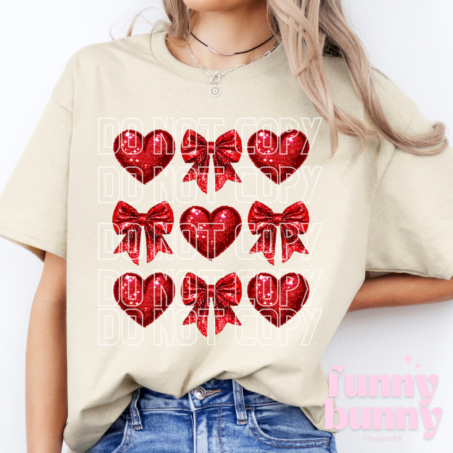Glitter Hearts - DTF Transfer