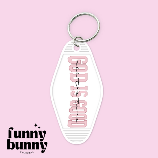 God Is Good Pink - Motel Keychain