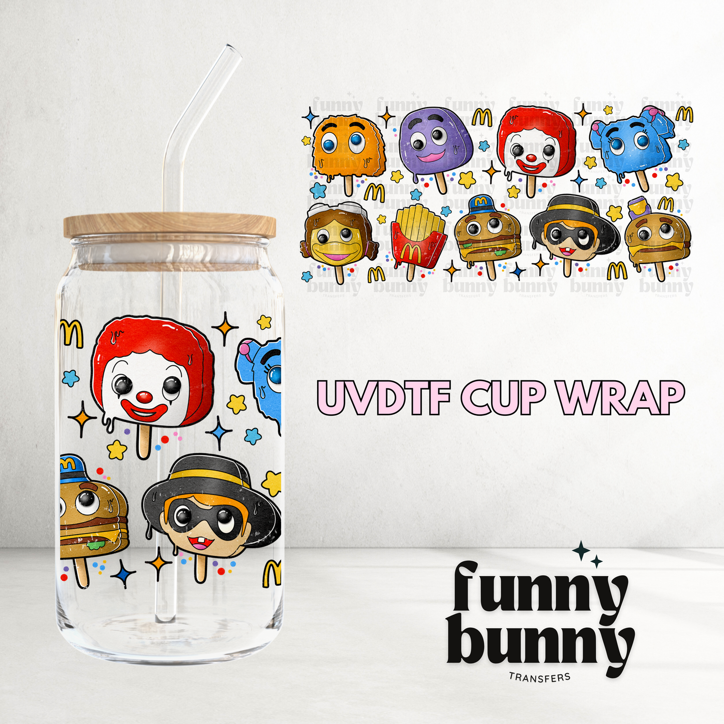 Golden Arch Popsicles - 16oz UVDTF Cup Wrap