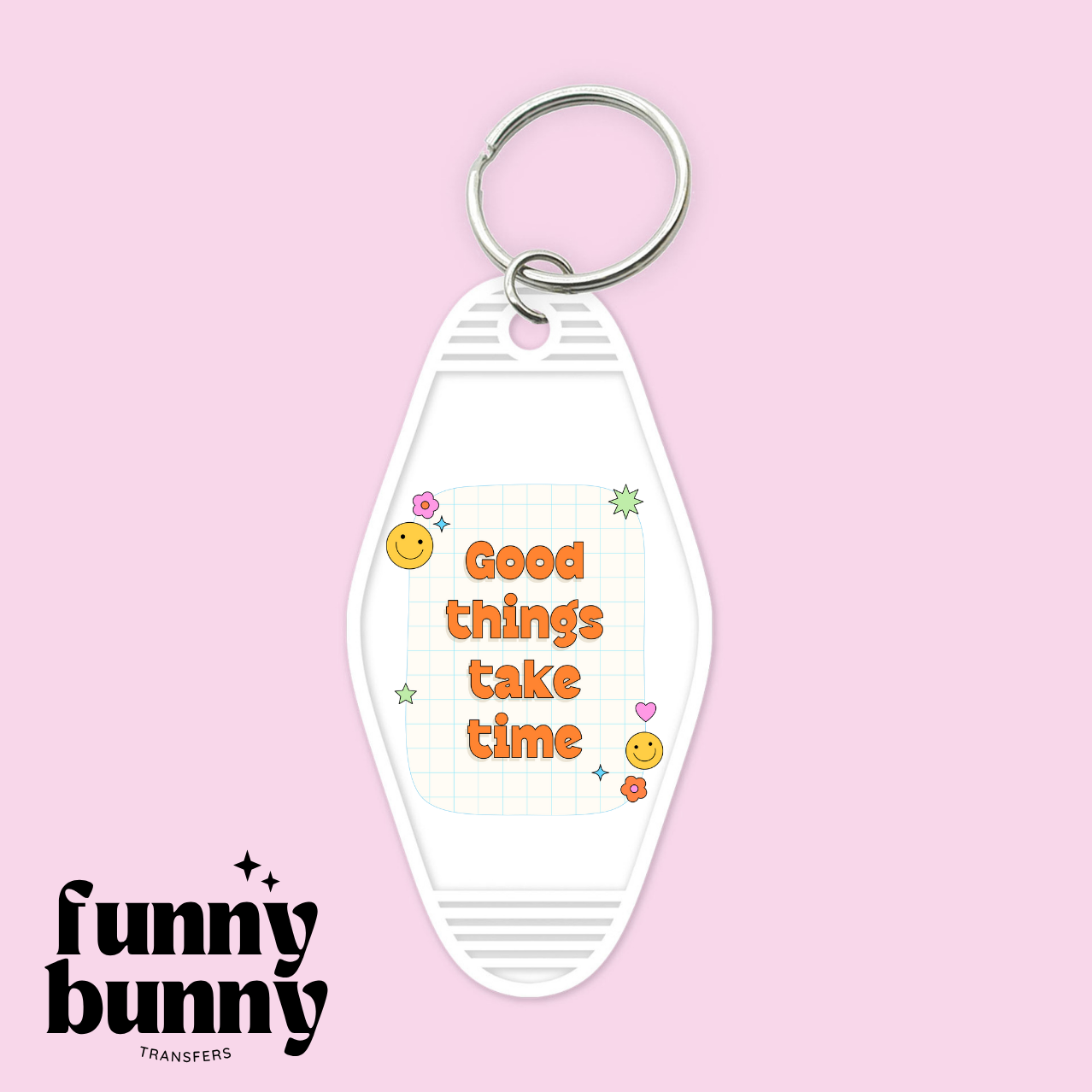 Good Things Take Time Orange - Motel Keychain