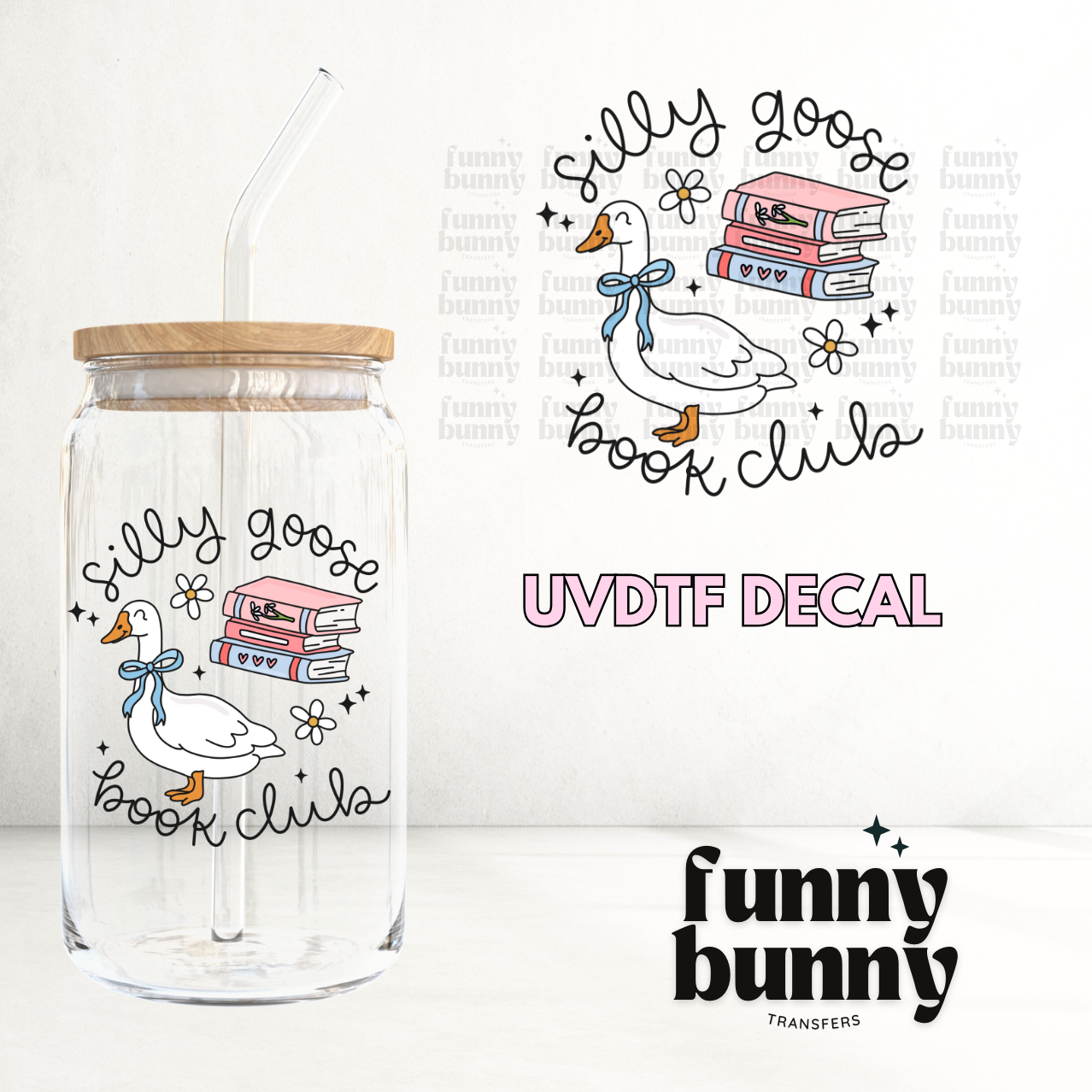 Goose Book Club - UVDTF Decal
