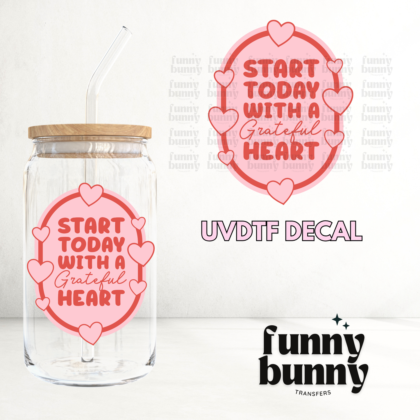 Grateful Heart - UVDTF Decal