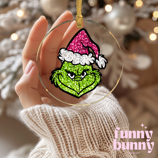 Green Guy Sequins - UVDTF Ornament Decal