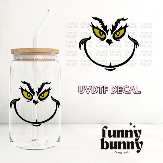 Green Guy Smiley - UVDTF Decal