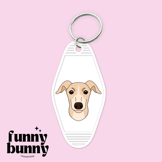 Greyhound Dog - Motel Keychain