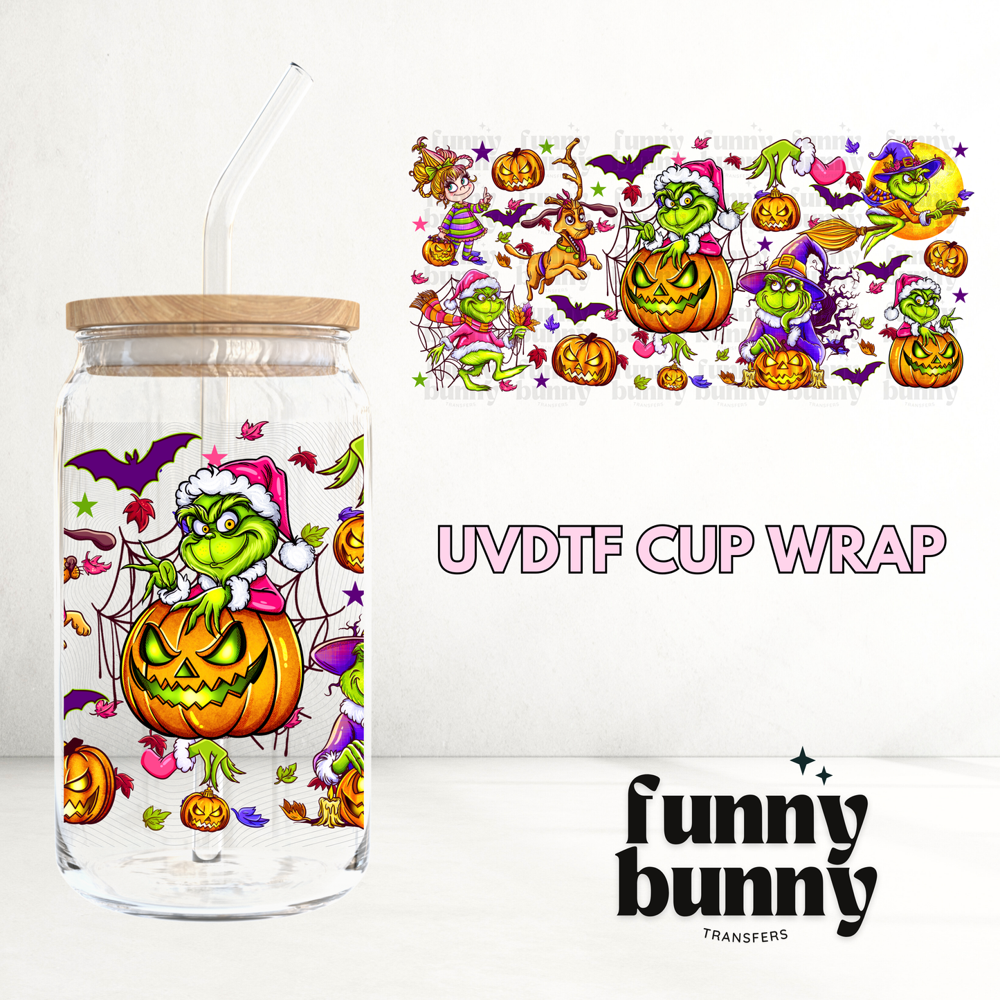 Grnchoween - 16oz UVDTF Cup Wrap