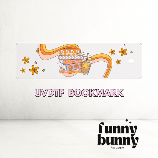 Groovy Books & Iced Latte - UVDTF Bookmark Decal