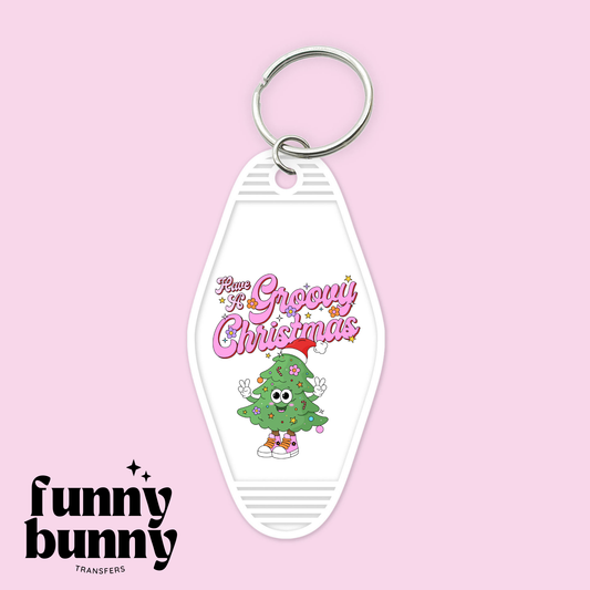 Groovy Christmas Tree - Motel Keychain