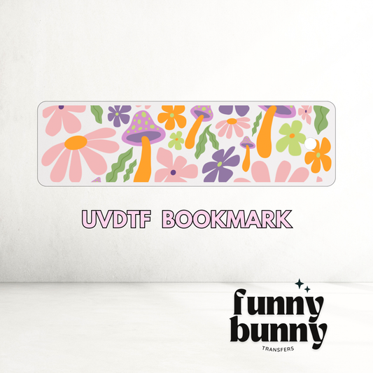 Groovy Field Of Mushies - UVDTF Bookmark Decal