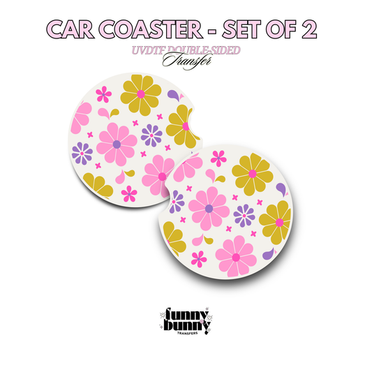 Groovy Flowers - UVDTF Coaster