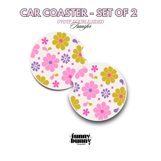 Groovy Flowers - UVDTF Coaster