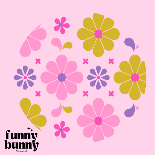 Groovy Flowers - UVDTF Lid Decal