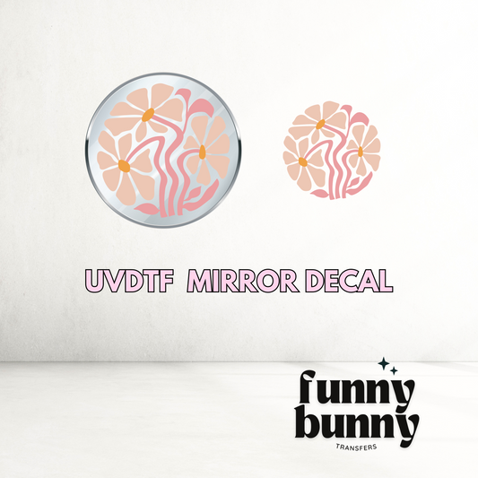 Groovy Flowers - UVDTF Mirror Decal