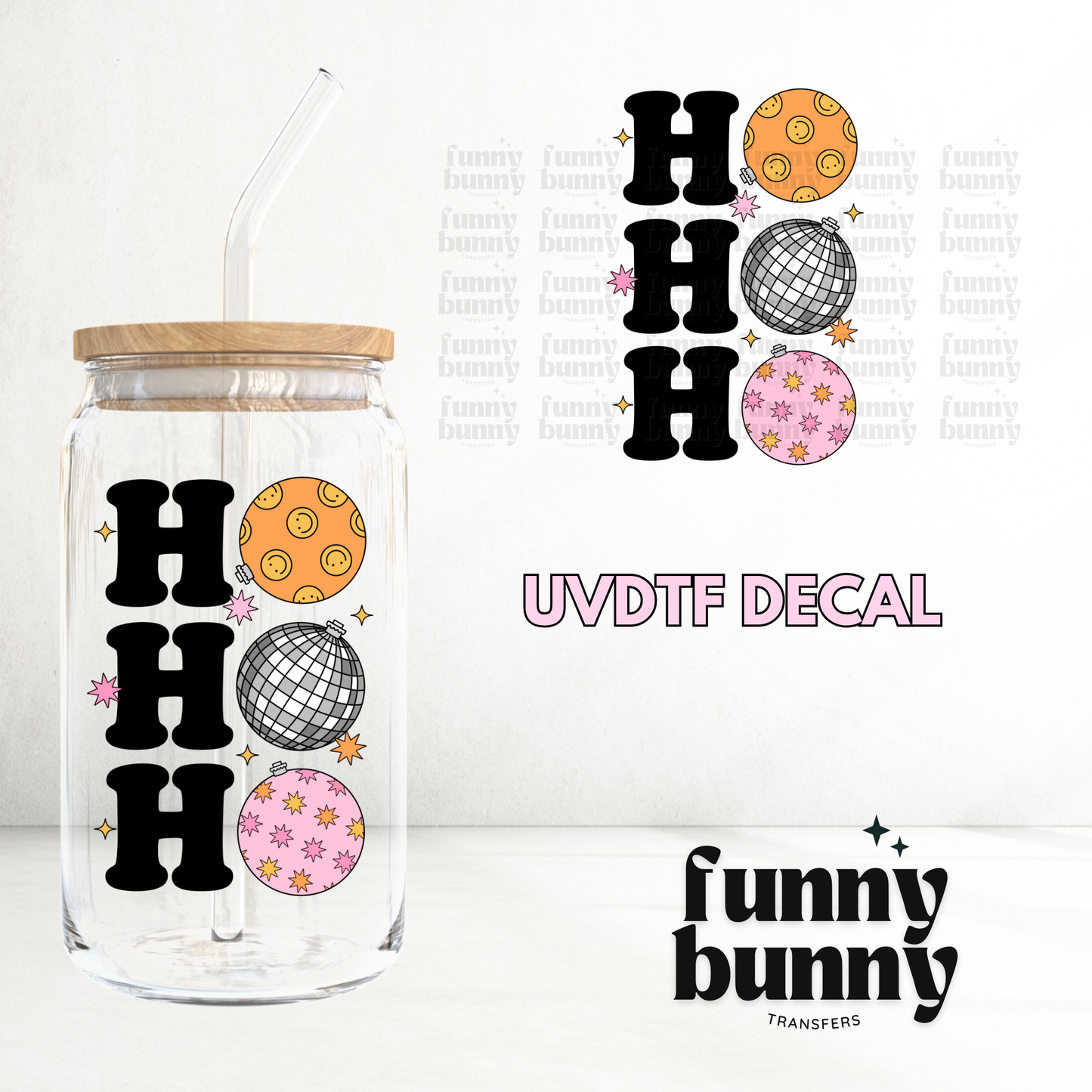 Groovy HO HO HO - UVDTF Decal