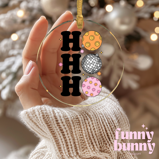 Groovy HO HO HO - UVDTF Ornament Decal