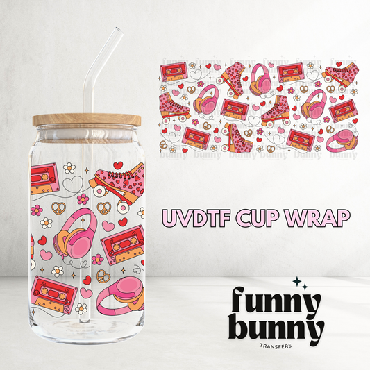 Groovy Love Skater - 16oz UVDTF Cup Wrap
