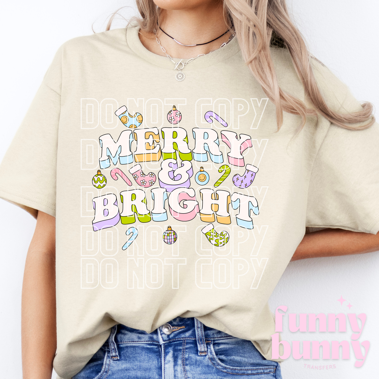 Groovy Merry & Bright - DTF Transfer