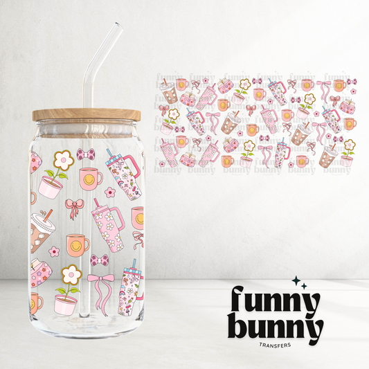 Groovy Smiley Tumblers - 16oz UVDTF Cup Wrap