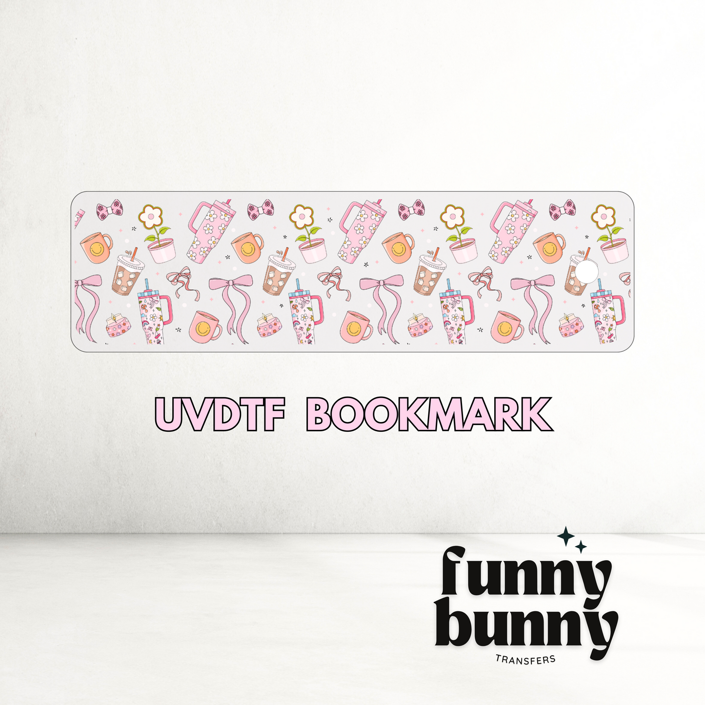 Groovy Smiley Tumblers - UVDTF Bookmark Decal