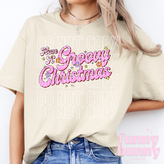 Groovy Xmas - DTF Transfer