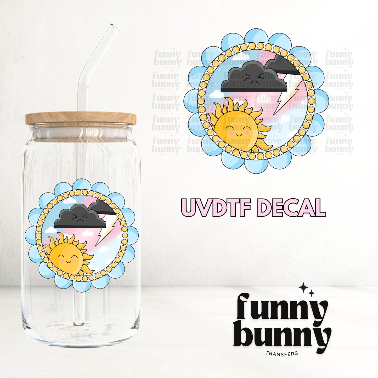 Grumpy Sunshine I - UVDTF Decal