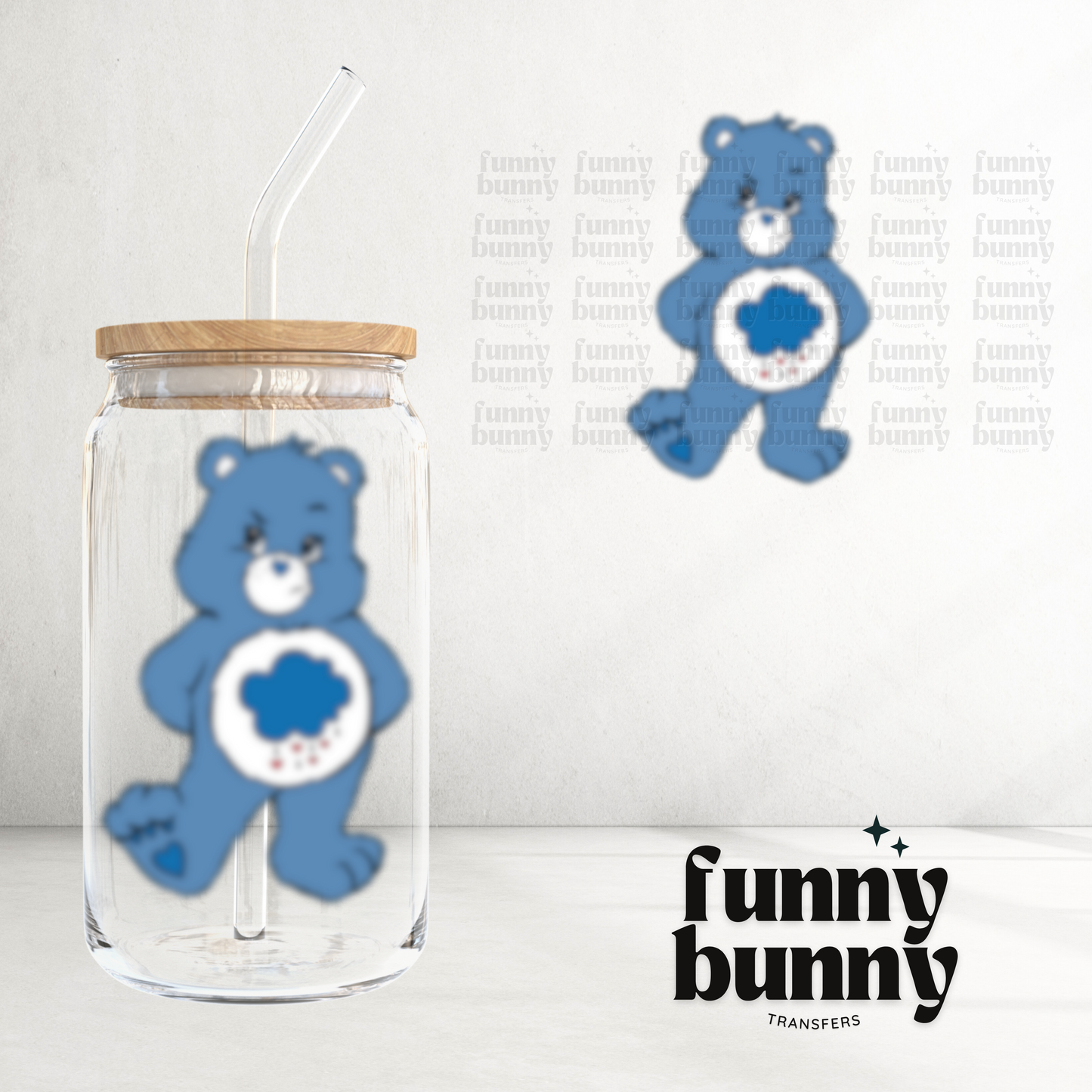 Grumpy Teddy - UVDTF Decal