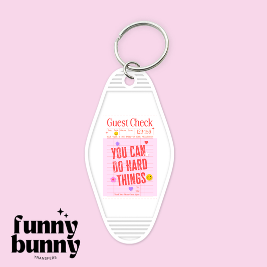 Guest Check Pink - Motel Keychain
