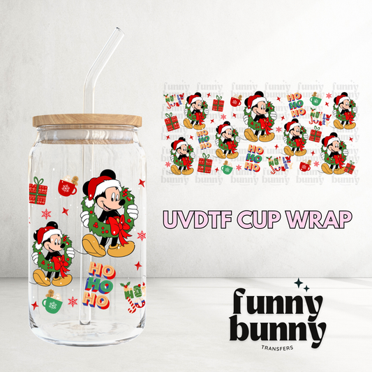 HO HO HO Mouse - 16oz UVDTF Cup Wrap