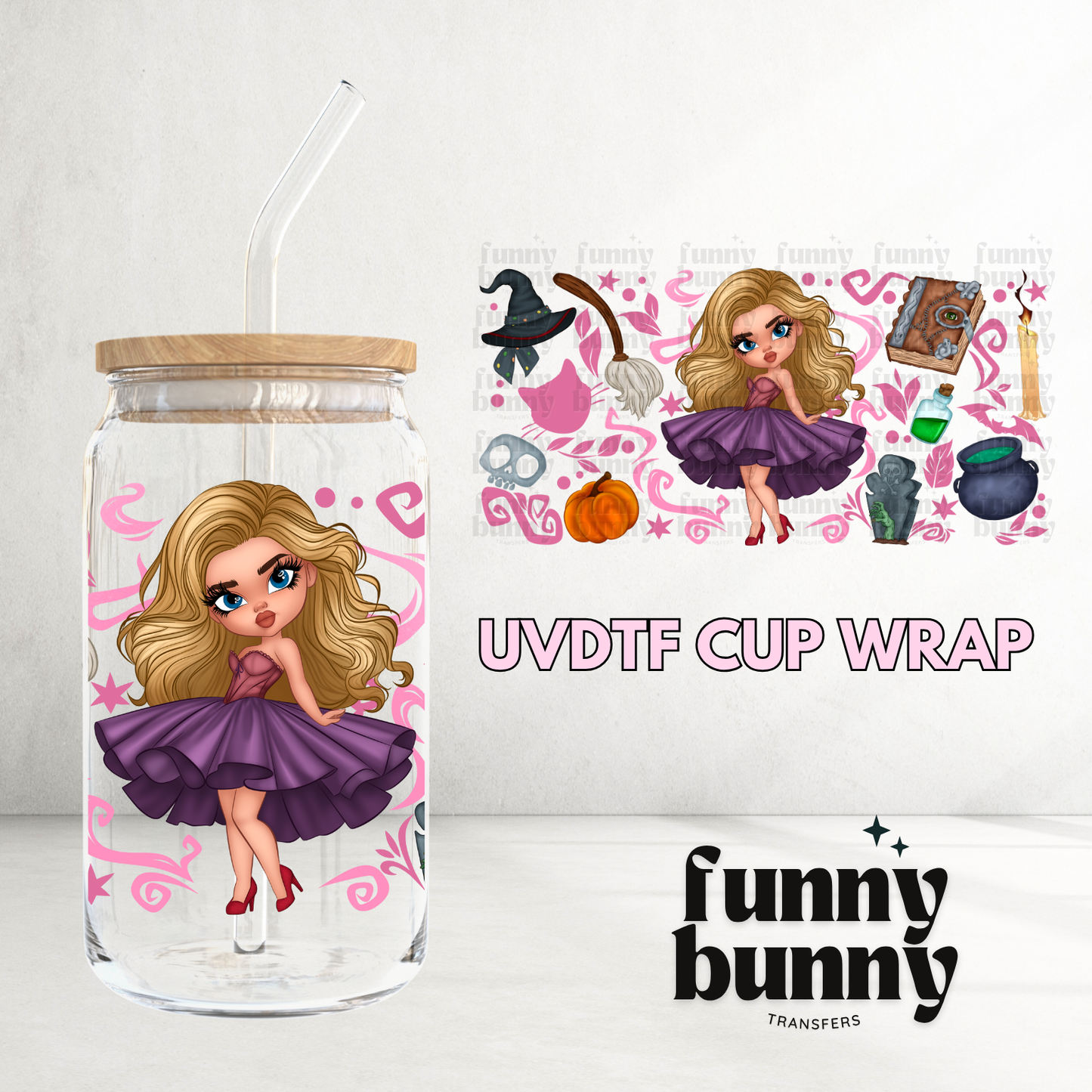 HP Sarah - 16oz UVDTF Cup Wrap