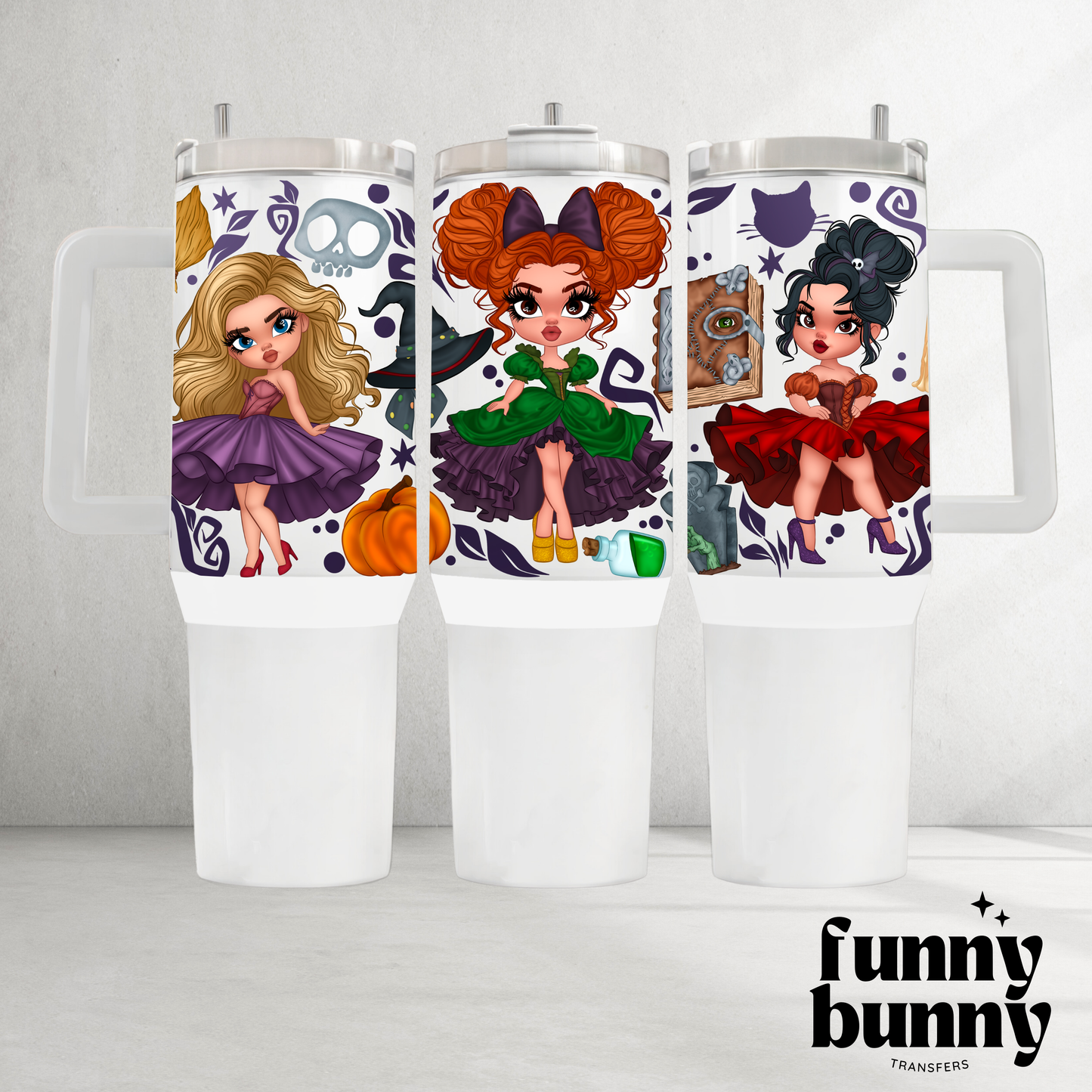 HP Spooky Sisters I - 40oz UVDTF Tumbler Wrap