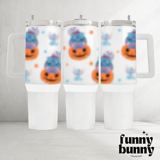 Hallow Blue Alien - 40oz UVDTF Tumbler Wrap