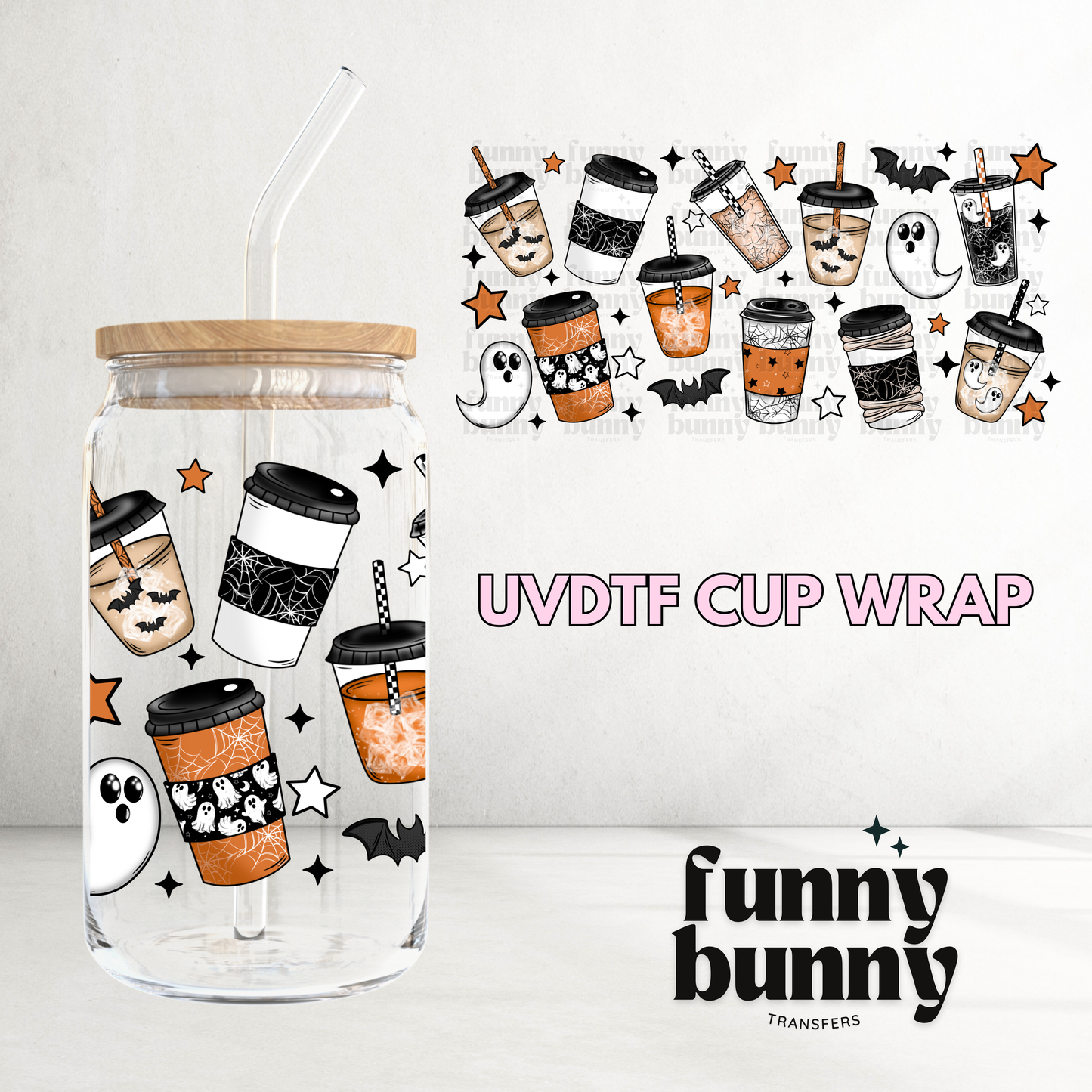 Hallow Coffee Cups - 16oz UVDTF Cup Wrap