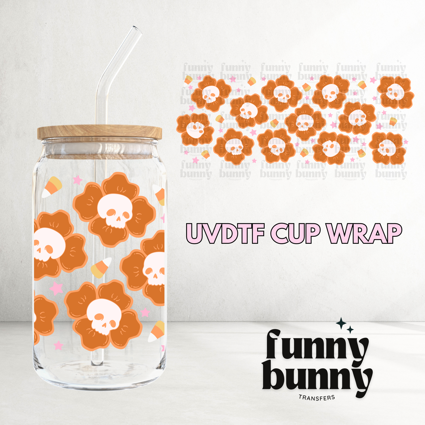 Hallow Floral - 16oz UVDTF Cup Wrap