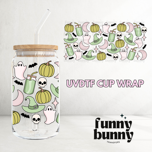 Hallow Matcha Drink - 16oz UVDTF Cup Wrap