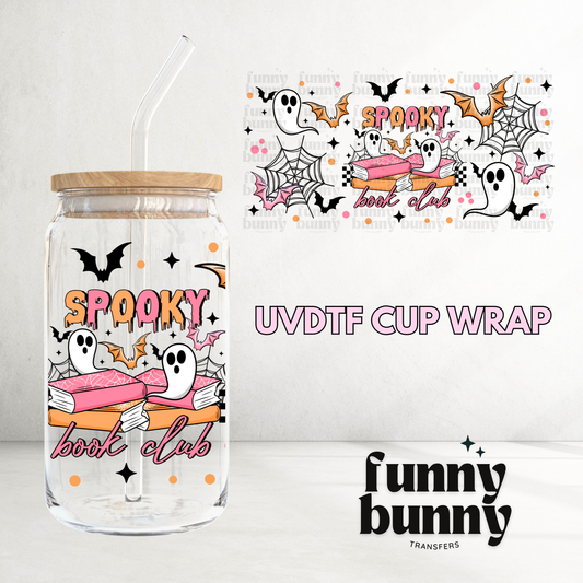 Hallow Spooky Book Club - 16oz UVDTF Cup Wrap