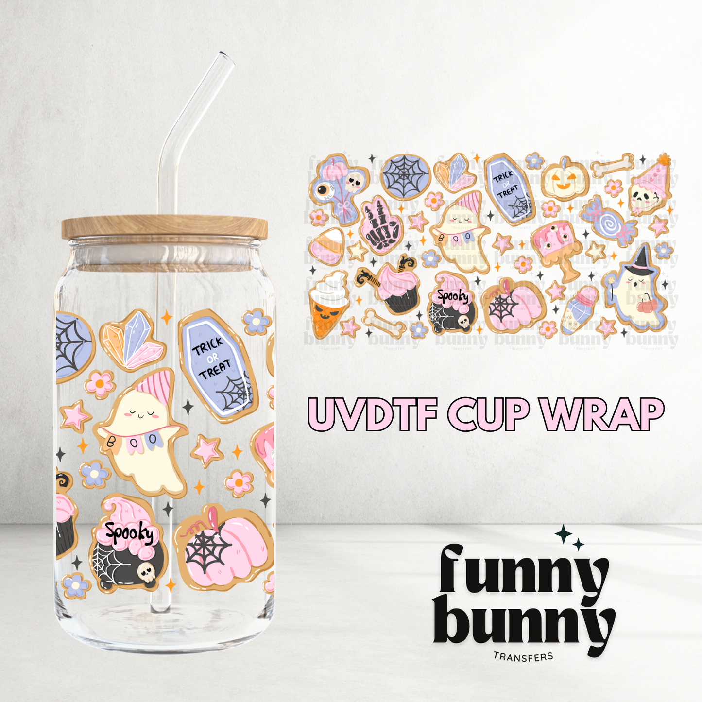 Halloween Pastel Cookies  - 16oz UVDTF Cup Wrap